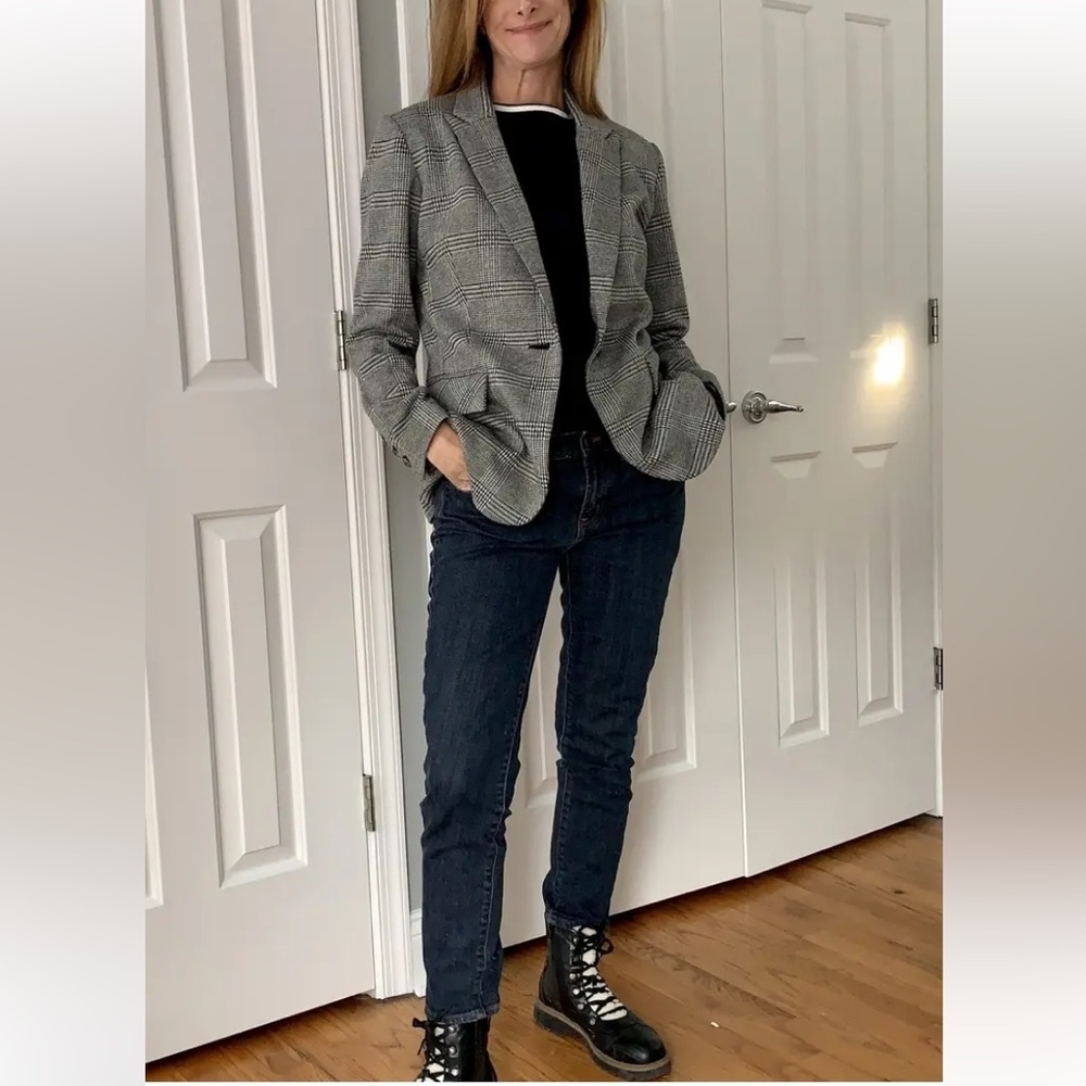 Jason Wu Plaid Check Patterned Blazer Jacket 17526 - image 2